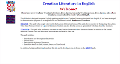 Desktop Screenshot of croatian-literature-in-english.com