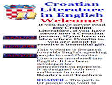 Tablet Screenshot of croatian-literature-in-english.com